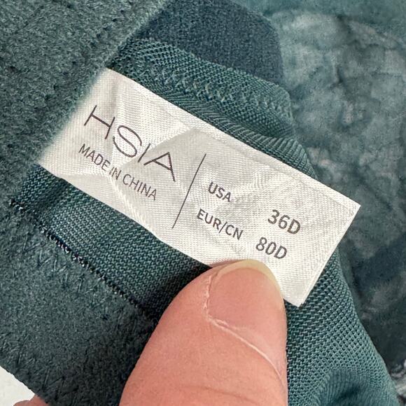 HSIA Lace Minimizer Bra Green Full Coverage Underwire Women 36D NWT - Picture 8 of 8